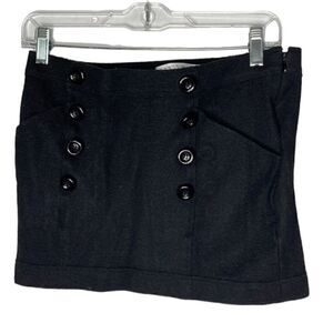 Susana Monaco Black 100% Wool Mini Skirt. Size 6.